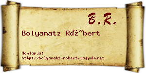 Bolyanatz Róbert névjegykártya