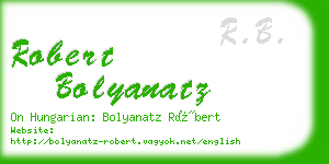 robert bolyanatz business card